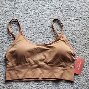 State of Day Seemless Comfort Light Brown Adjustable Strap Bra L